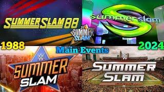 All Of SummerSlam PPV Main Events Match Card Compilation (1988 - 2024)