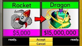 Trading Rocket to Dragon in Blox Fruits!  (Part 1)