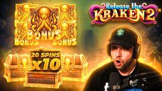 I Did $250 Spins on RELEASE THE KRAKEN 2 & IT BONUSED... I GOT A FULL LINE!! (Bonus Buys)