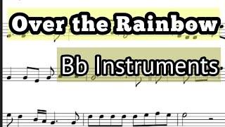 Over the Rainbow Tenor Sax Soprano Clarinet Trumpet Sheet Music Backing Track Play Along Partitura