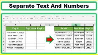 How To Separate Text And Numbers In Excel | Easy Way