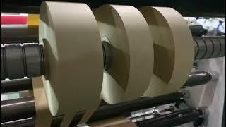 Virgin Kraft Paper Jumbo Roll Slitter Rewinder Machine With Turret Unloading Stand