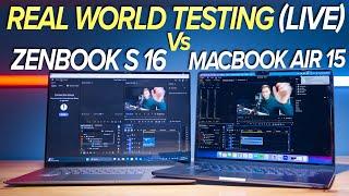 Zenbook S 16 Vs Macbook Air 15 REAL WORLD Video Editing Test