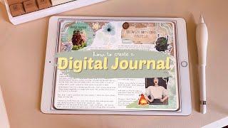 how to create a digital journal  2023 iPad bullet journal tutorial + reading journal setup