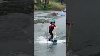 1st time wakeboard for Alexis 6 years old at Poule Wakepark on June 13 2023