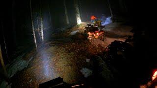 Polaris Scrambler S vs Can-Am vs Yamaha | Lost in the forest | Many obstacles | NIGHT & MUD & SNOW 