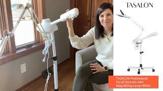 TASALON Professional Facial Steamer with Magnifying Lamp-White