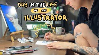 ART VLOG  self employed illustrator: day in the life | freelance art