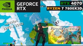 RTX 4070 + Ryzen 7 7800X3D Fortnite Chapter 5 Season 1 | Forever Zone Wars | performance mode