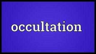 Occultation Meaning