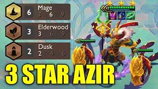 3 STAR AZIR but with Mage, Elderwood, Dusk items (Teamfight Tactics TFT Set 4)