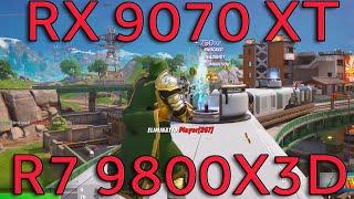 RX 9070 XT Fortnite Low & Epic Settings with R7 9800X3D