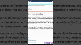 Aggregator Transformation