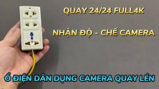 Camera Ngụy Trang Ổ Điện Dân Dụng Wifi Mẫu Mới, Camera Ổ Cắm Điện Quay Lén Trong Nhà Tiện Lợi Full4K