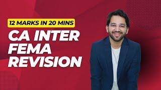[Revision] FEMA Revision in just 20 mins CA Inter Law | Super Fast Revision