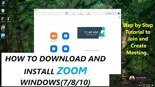 How to install Zoom App Windows(7/8/10) | Step-by-Step Tutorial to Join Meeting and New meeting