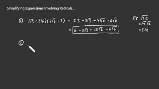 simplifying expressions involving radicals 2