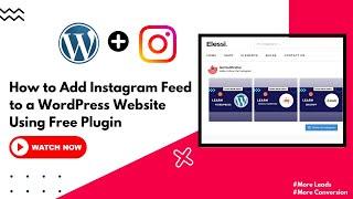 How to Add Instagram Feed on Your WordPress Website Using Free Plugin in Hindi 2022