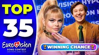 Eurovision 2025 | Top 35 - By Current Winning Chance 