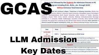 LLM Admissions 2024 Key Dates | Post Graduation Admission 2024