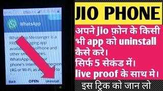 jio phone App uninstall | jio phone app delete kaise kare | how to uninstall app in jio phone