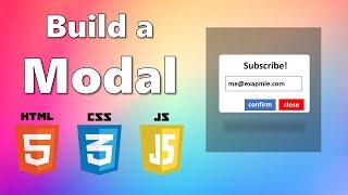 Learn How To Create a Modal With JavaScript and CSS | Project For Beginners | Logic Part
