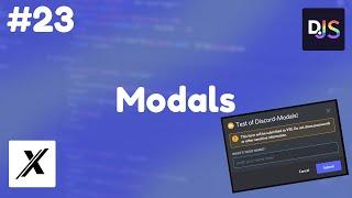 HOW TO CREATE DISCORD MODALS | DISCORD.JS (V13) | #23