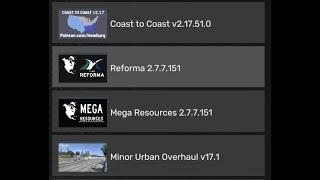 ATS 1.51 BASE + Coast to Coast v2.17.51.0 + Reforma v2.7.7.1.151