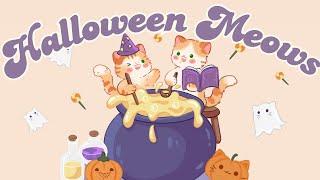 Happy Halloween Meows  1 Hour Cafe Song 🪄 Stream cafe cute & relaxing musicMake Your Day Better