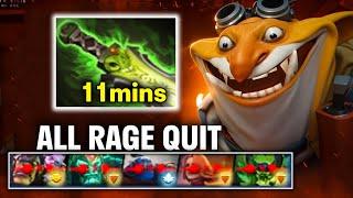 11minute E-blade on Techies (All Enemy Rage Quit) | Techies 10k MMR