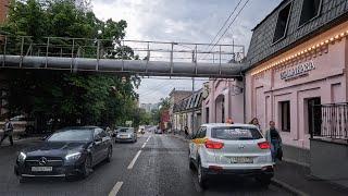 Driving in Moscow in cloudy weather 4K UHD