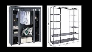 Portable Closet Wardrobe Clothes Rack Storage Organizer Shelf Durable