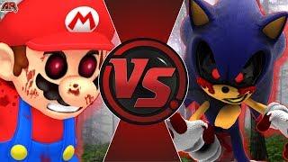 SONIC.EXE vs MARIO.EXE (Mario vs Sonic CreepyPasta Animation) Cartoon Fight Club Episode 330