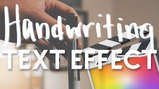 Easy Handwriting Text Effect! (Final Cut Pro X, Premiere Pro Tutorial)