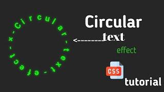 Creative CSS Circular text effect | with HTML CSS and JavaScript tutorial #purecss #coding
