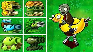 PVZ 1 Hybrid Challenge - 1 All Hybrid Peashooters Vs 1 Special Duck Zombie + Extra - Who Will Win?