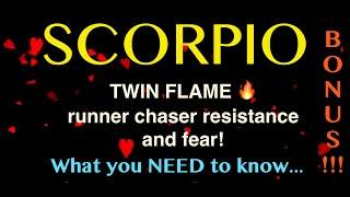 #Scorpio TWIN FLAME  runner chaser resistance and fear! Tarot love reading horoscope February 2021