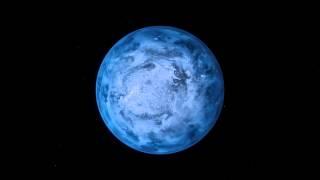 Blue planet HD 189733b around its host star (artist's impression)