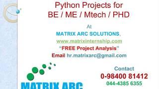 Python Projects for BE MTech ME PHD Chennai