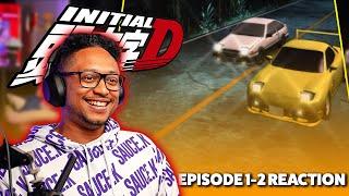 MASSIVE CAR FAN Reacts Initial D - Episode 1 and 2 REACTION