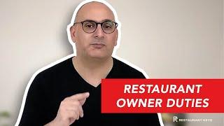 Restaurant Owner Duties That You Must Always Perform