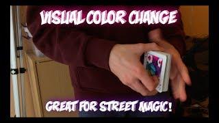 Cool VISUAL Color Change! Card Trick Performance And Tutorial!