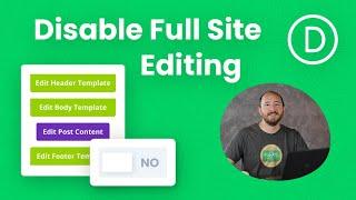 How To Disable Divi Full Site Theme Builder Template Editing