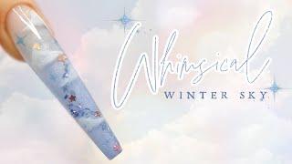 Whimsical Winter Sky | Feature Nail Art Design | Hard Gel