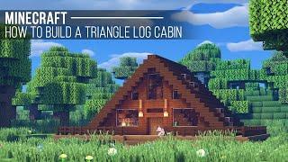 Easy Minecraft : Triangle Cabin Tutorial | How to Build a House in Minecraft #24