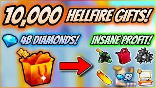 *PET SIM 99* OPENING 10,000 HELLFIRE GIFTS! I ACTUALLY MADE PROFIT! (10+ Huge Pet Giveaway)