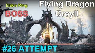 Elden Ring Flying Dragon Greyll VS Wretch BOSS Fight in North East Caelid