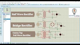 Design type of rectifier in proteus