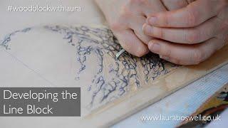 Japanese Woodblock With Laura Episode 11 - Cutting a Japanese Woodblock Print: The Line Block