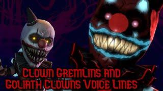 Clown Gremlins and Goliath Clowns Voice Lines! | Dark Deception + Monsters & Mortals!
